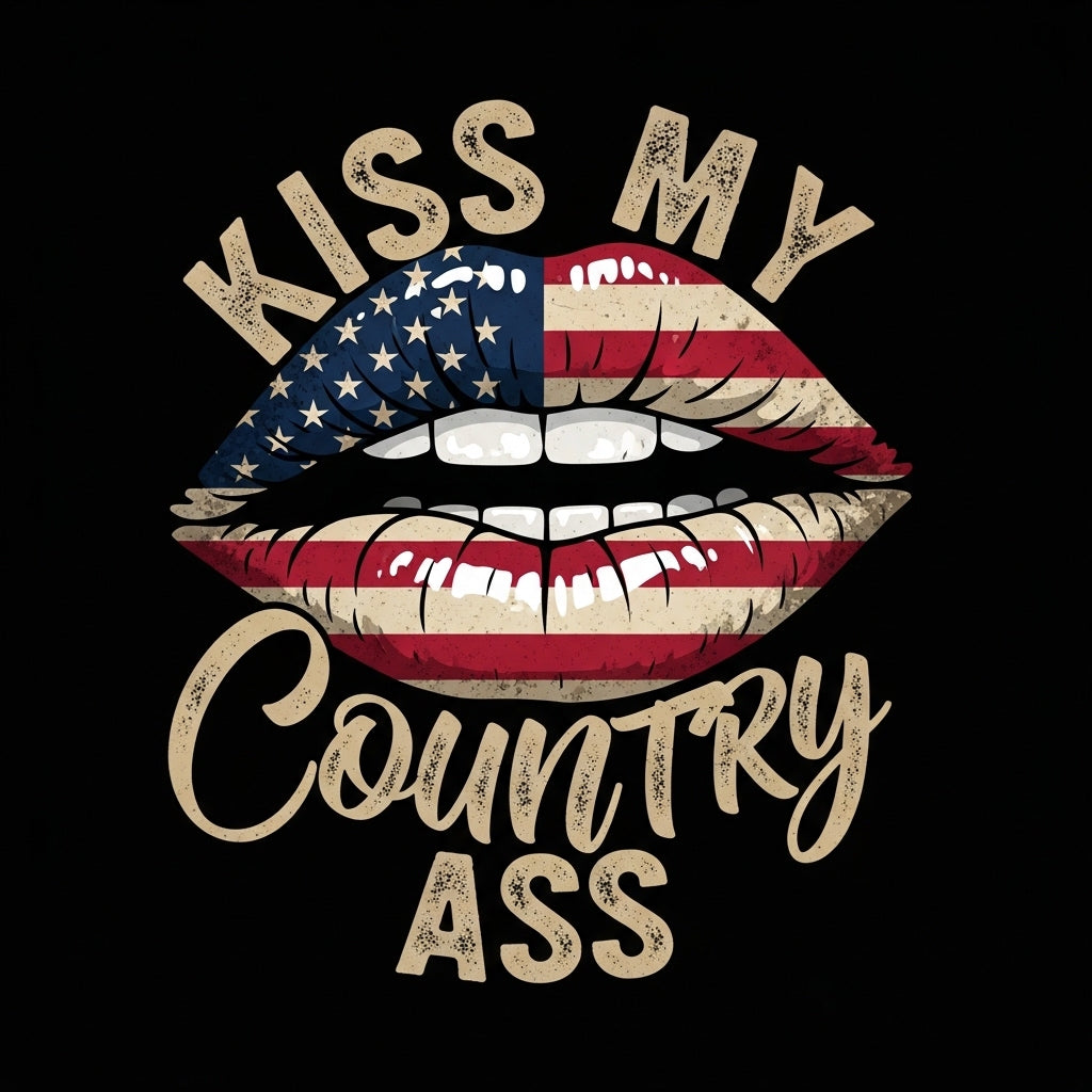 Patriotic Grunge Flag Lips Mug