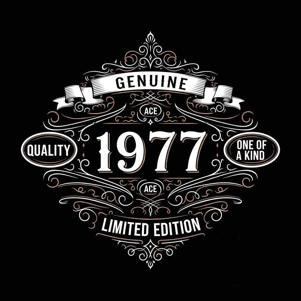Vintage 1977 Birth Year Design Mug