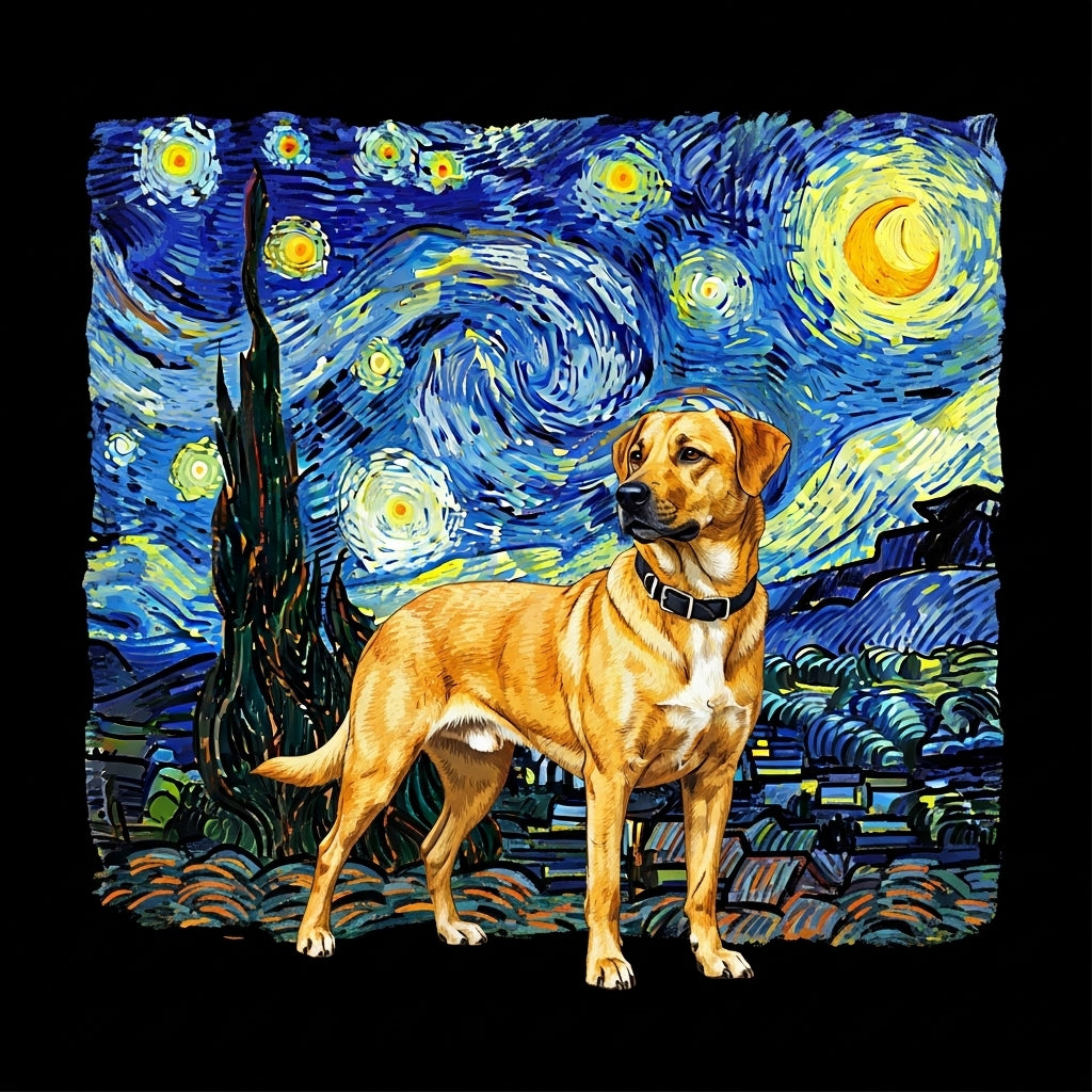Starry Night Black Mouth Cur Mug