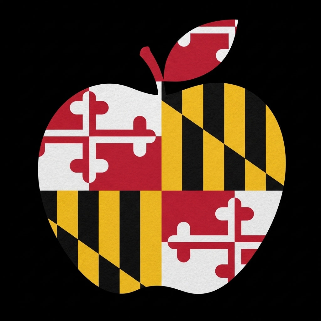 Maryland Flag Apple Design Mug