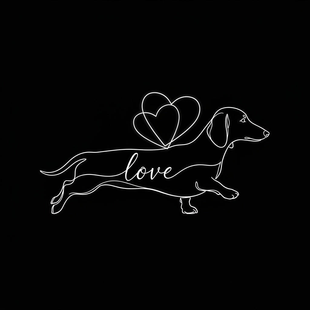 Dachshund Love Minimalist Art Mug