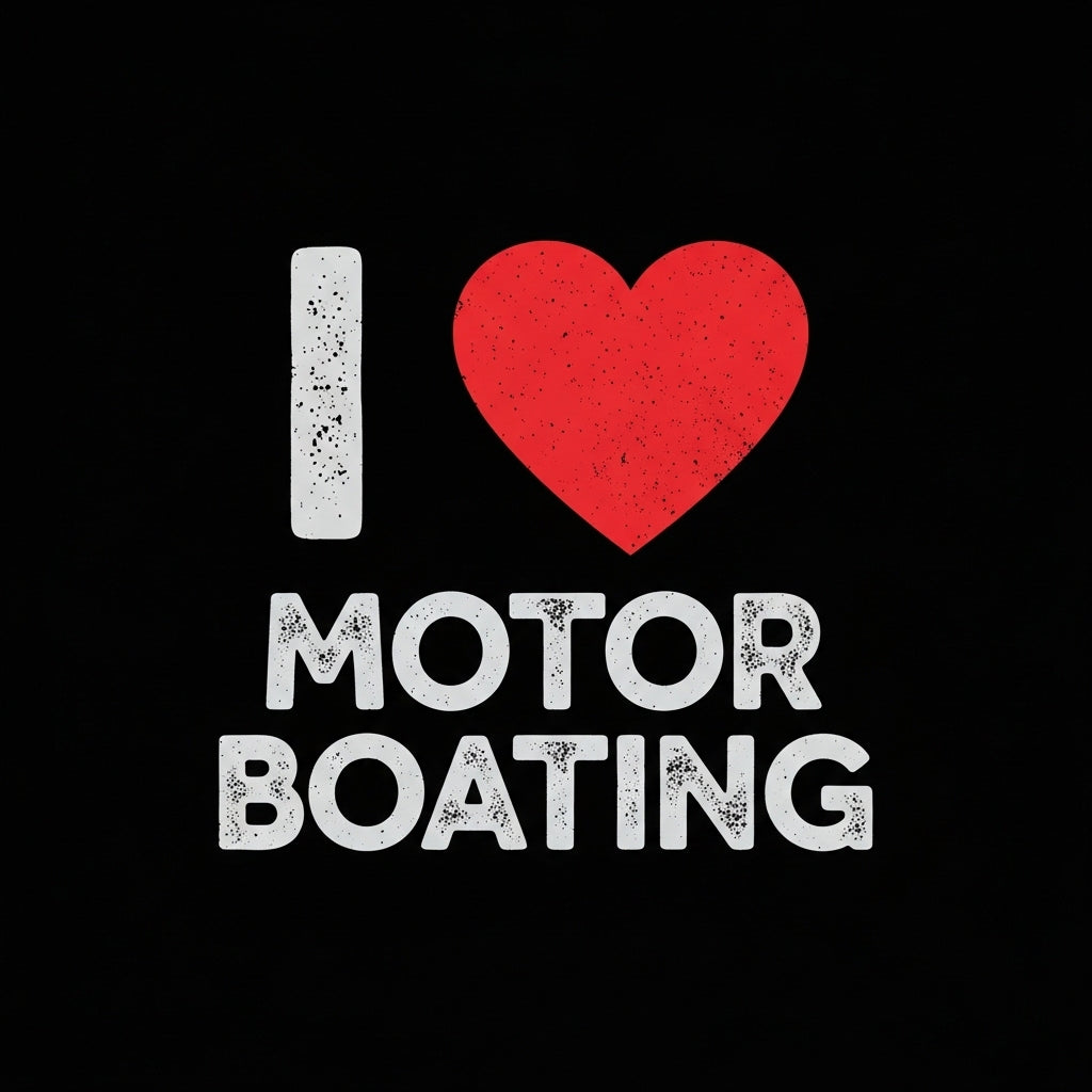Motor Boating Heart Design Mug