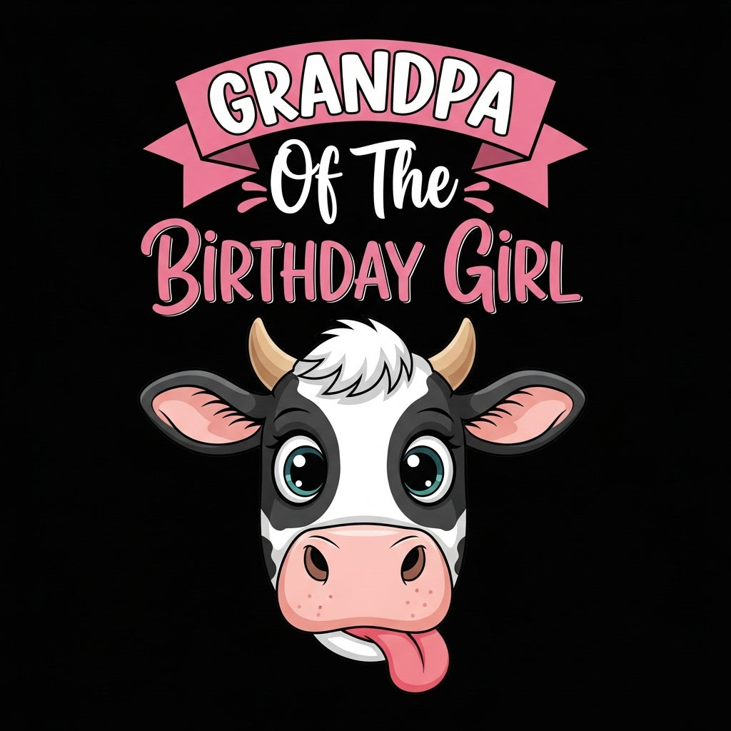 Birthday Cow Grandpa Design Mug