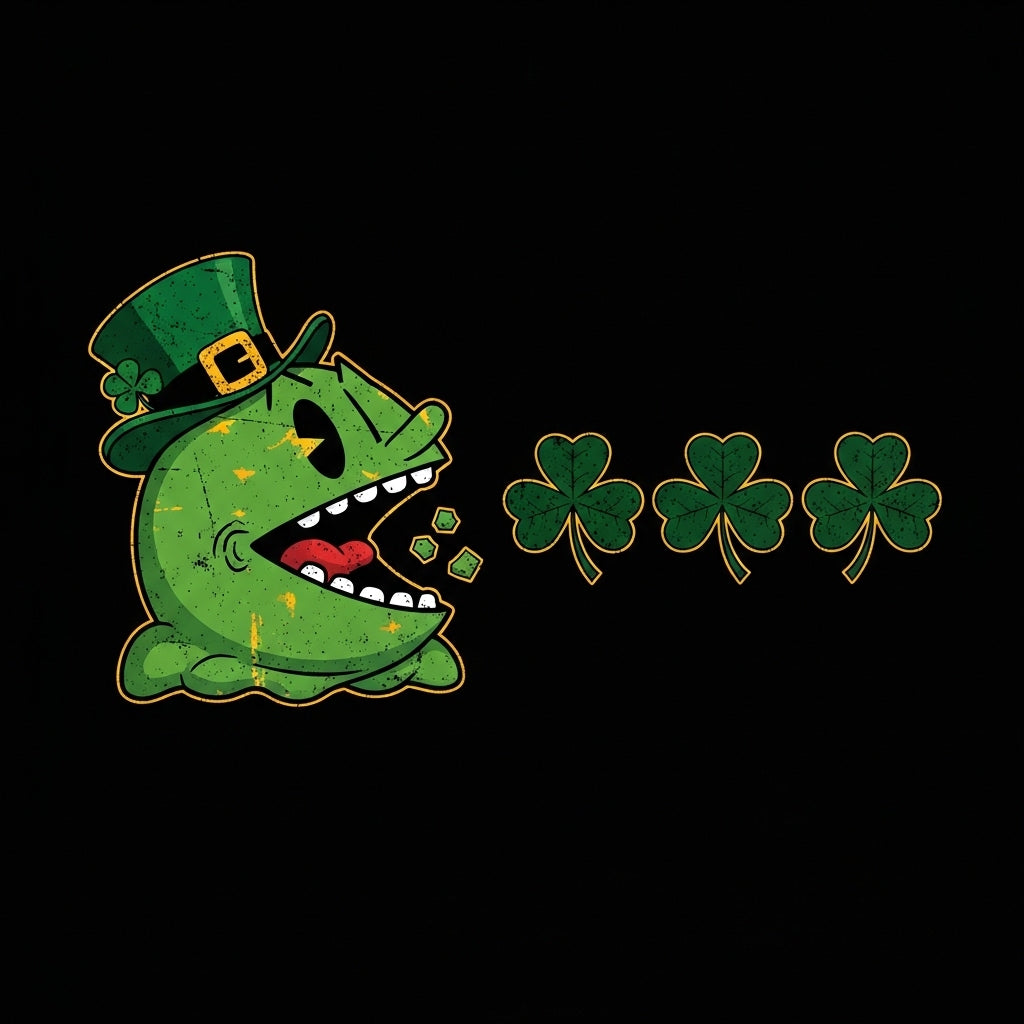 Retro Gamer St. Patrick's Shamrock Pixel Art Mug