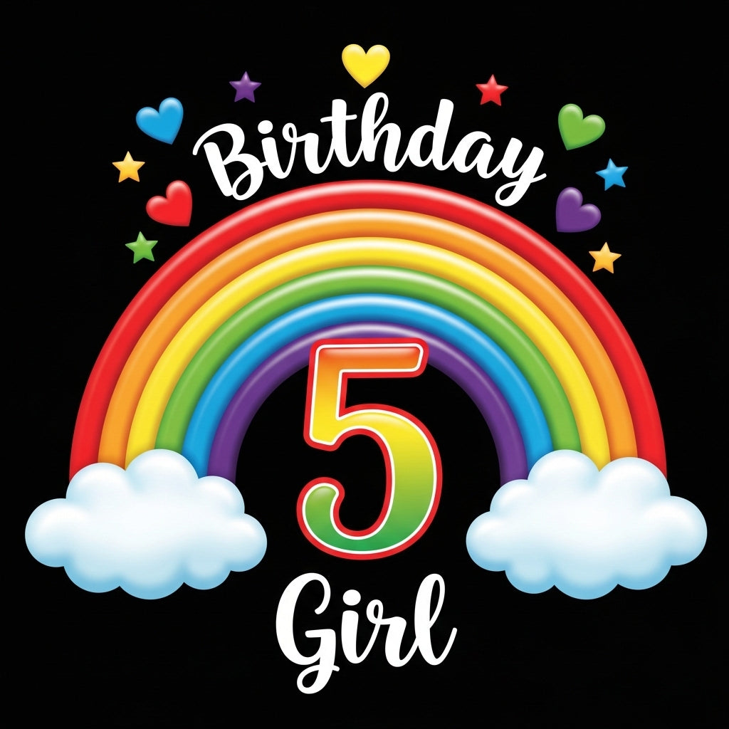Rainbow Number Five Design Mug
