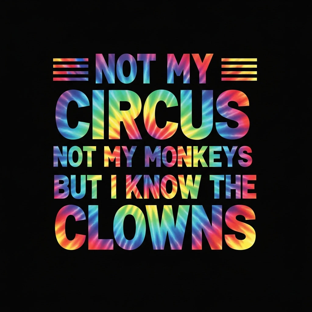 Circus Monkeys Clowns Tie Dye Mug