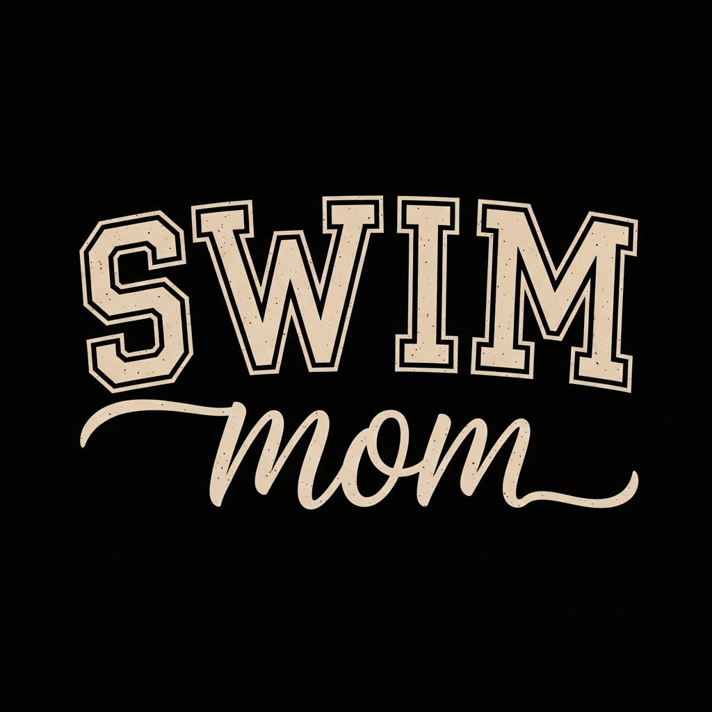 Swim Mom Typography Design Mug
