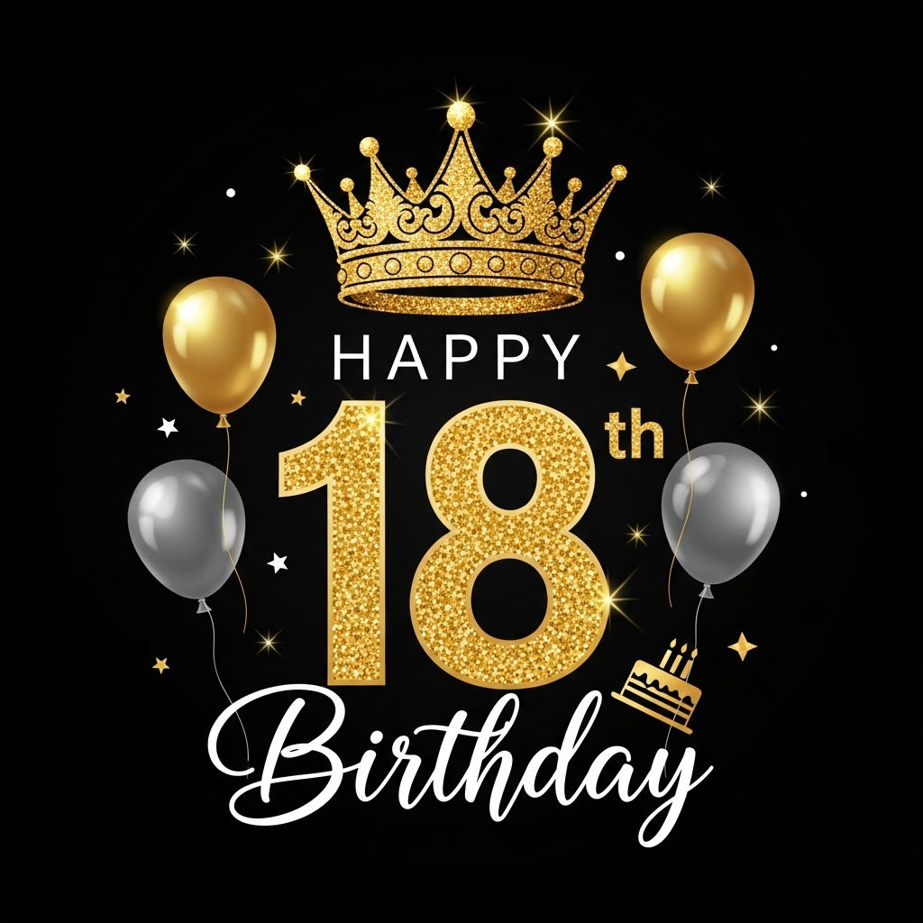 Golden 18th Birthday Design Mug
