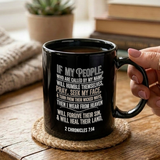 2 Chronicles 7:14 Typography Mug