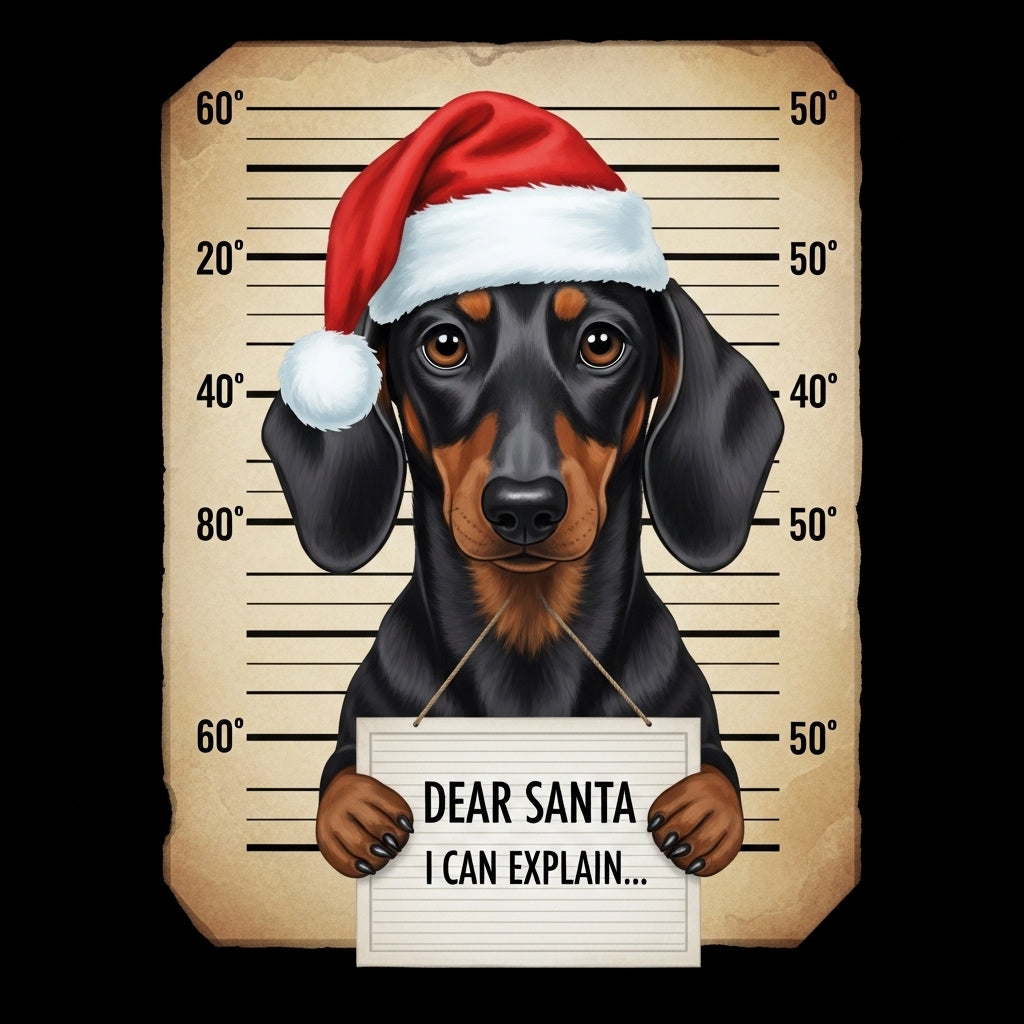 Dachshund Santa Mugshot Mug