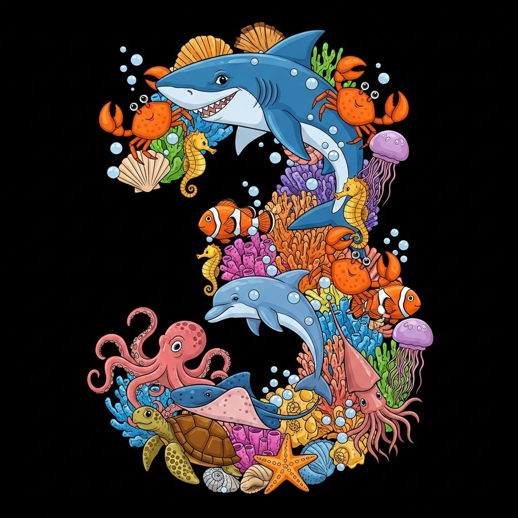 Ocean Animal Number Three Mug