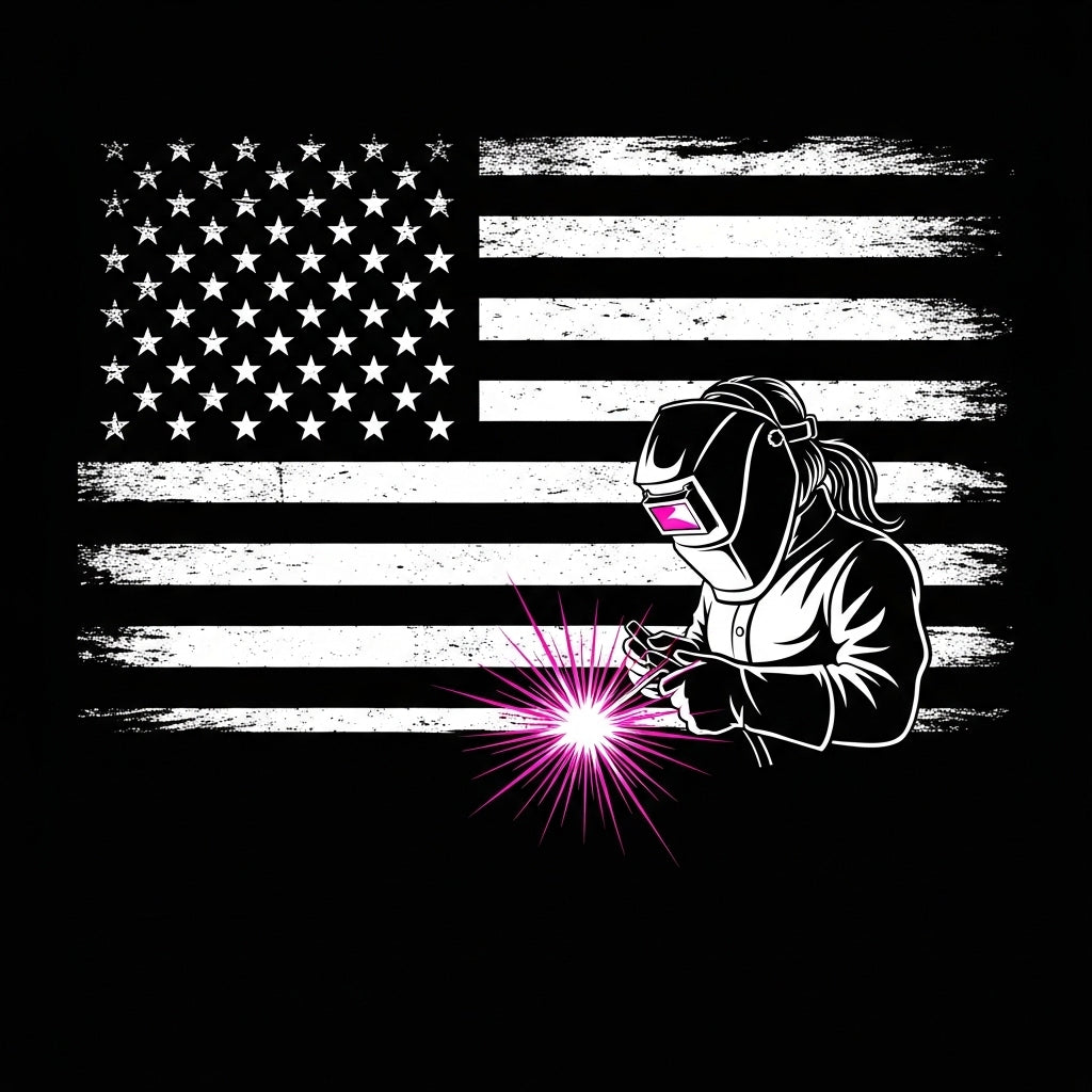 Patriotic Welder Silhouette Mug
