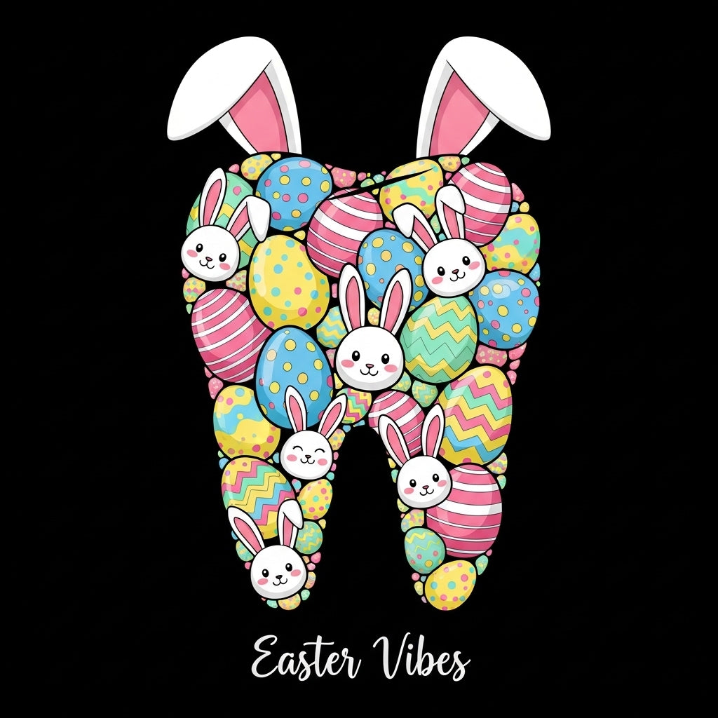 Easter Tooth Bunny Illustration Mug