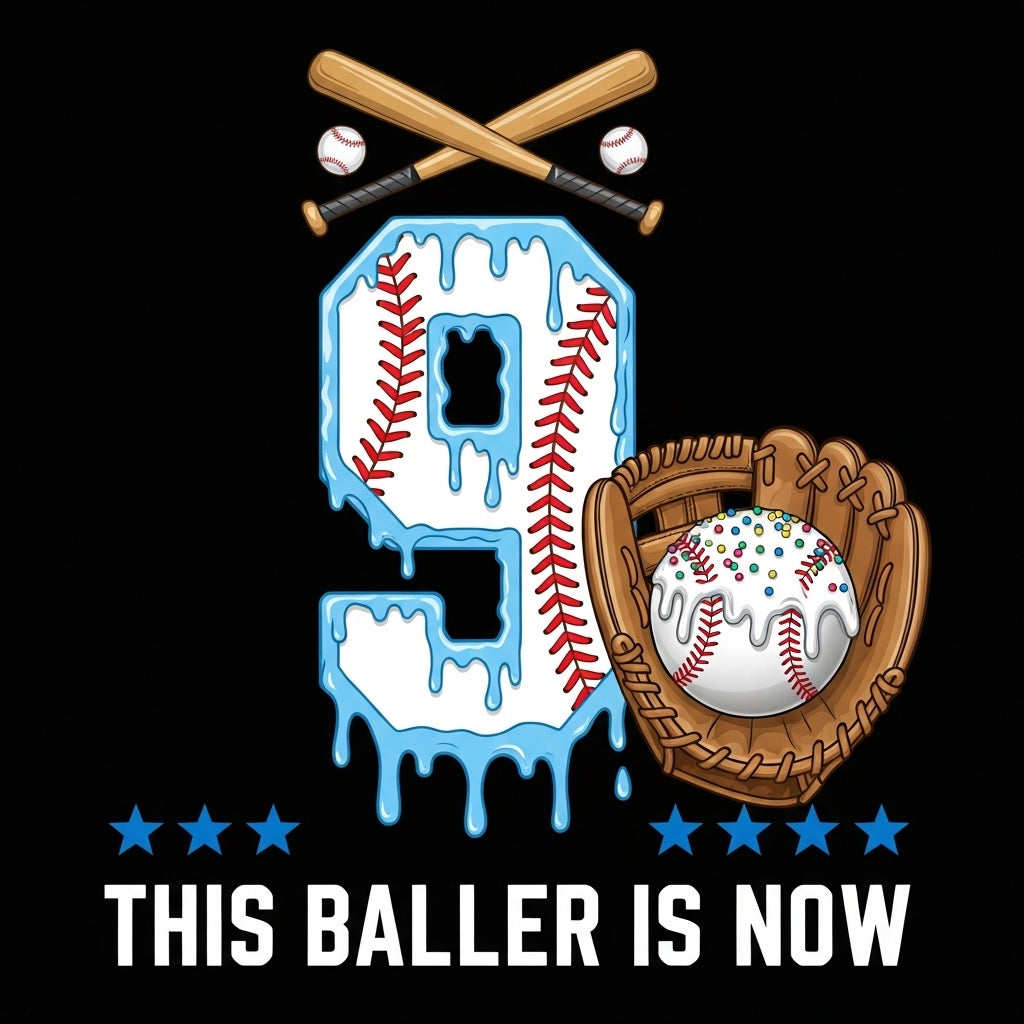 Baseball Baller 9th Birthday Mug
