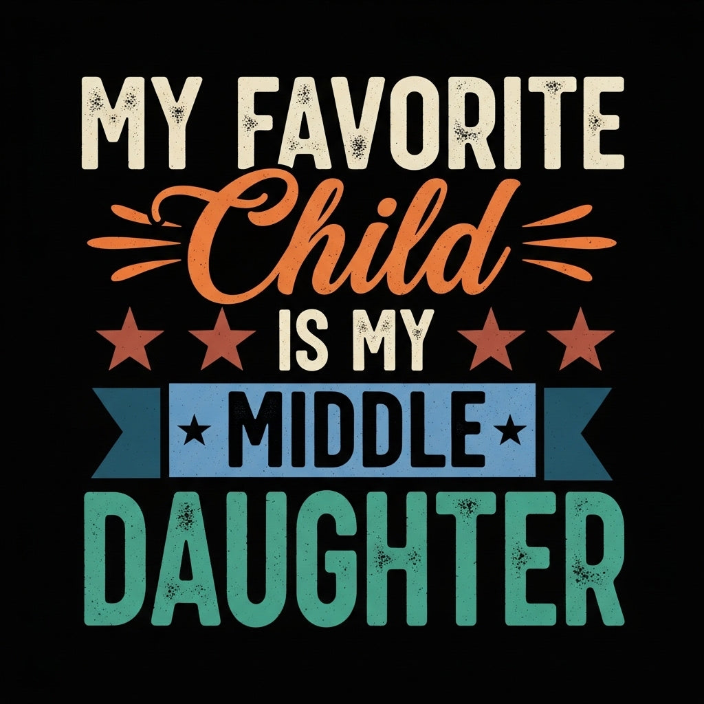 Favorite Child Vintage Text Mug