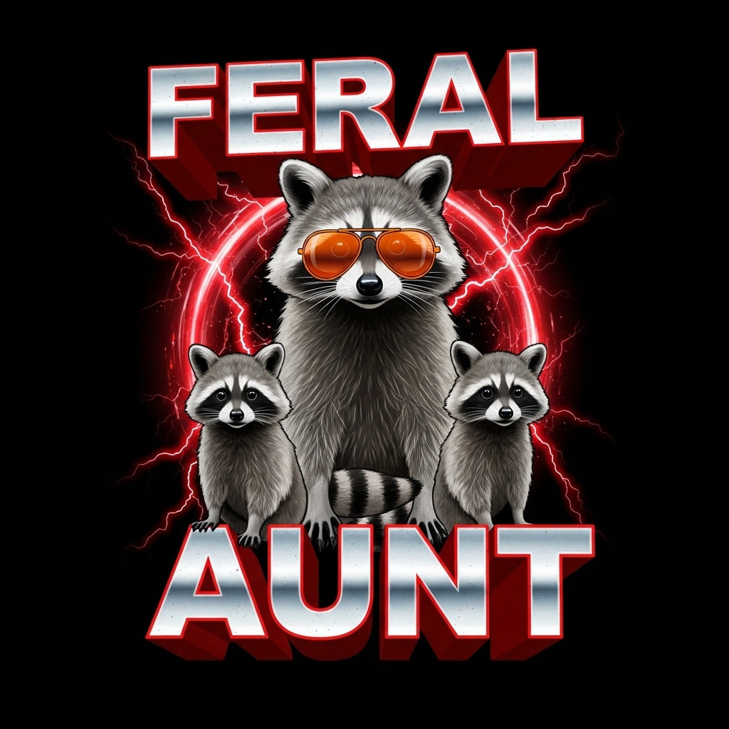 Raccoon Family Meme Graphic Mug