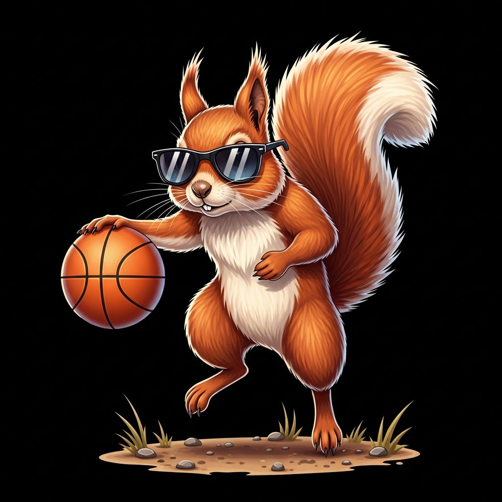 Basketball Squirrel Illustration Mug