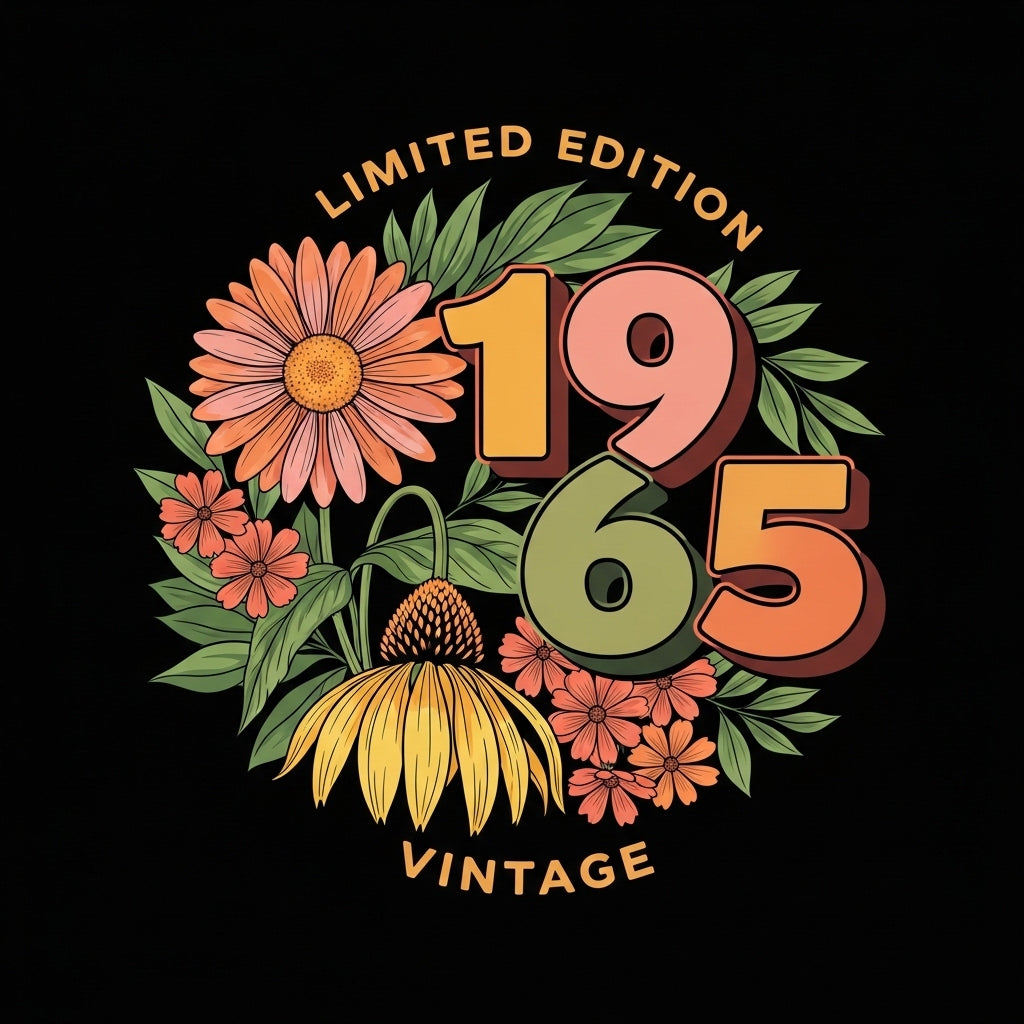 Retro 1965 Floral Design Mug