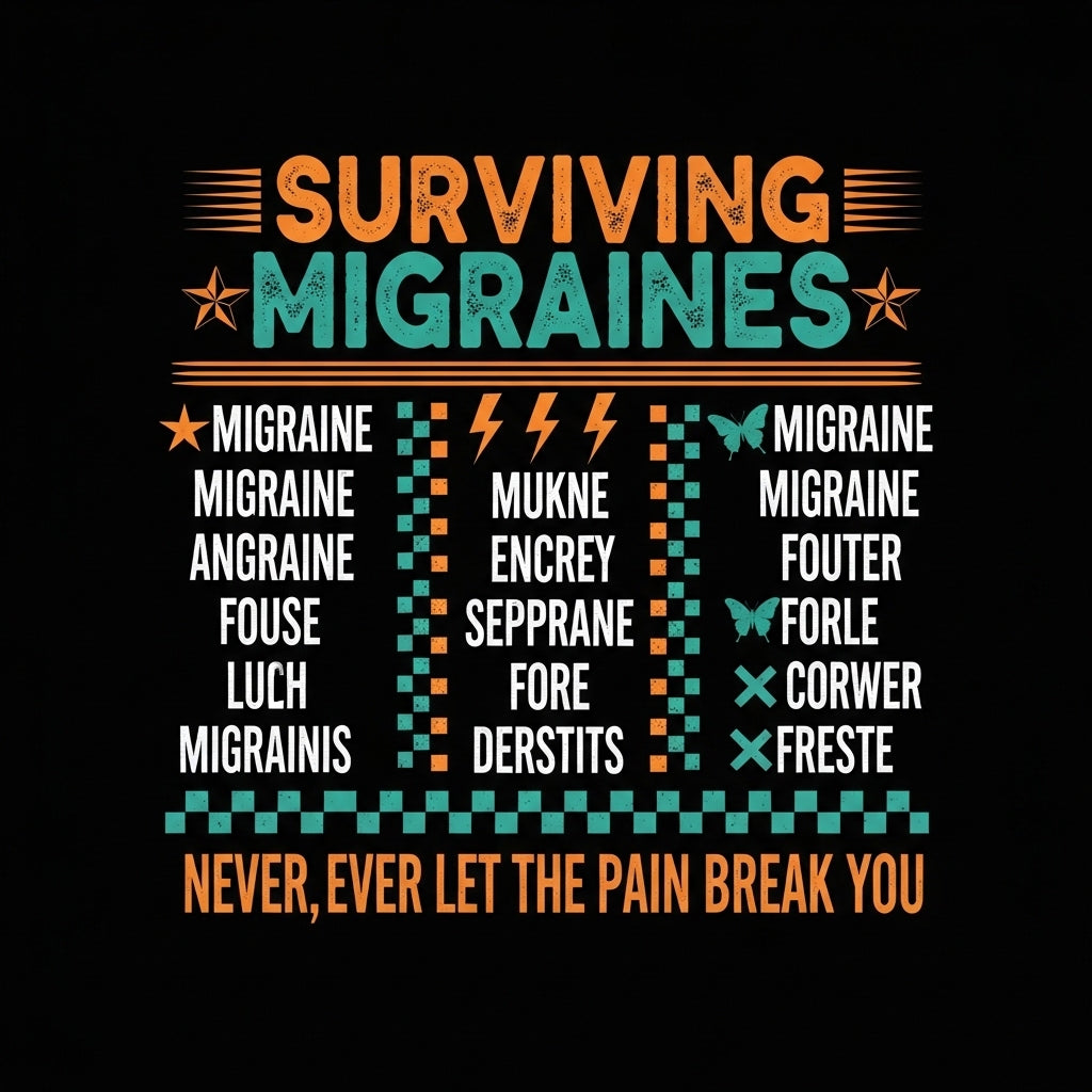 Migraine Awareness Typography Mug