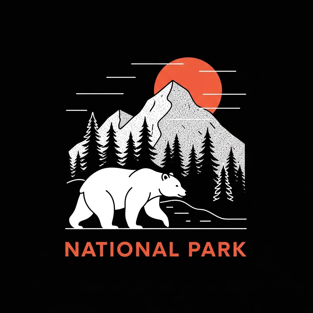 National Park Bear Landscape Mug