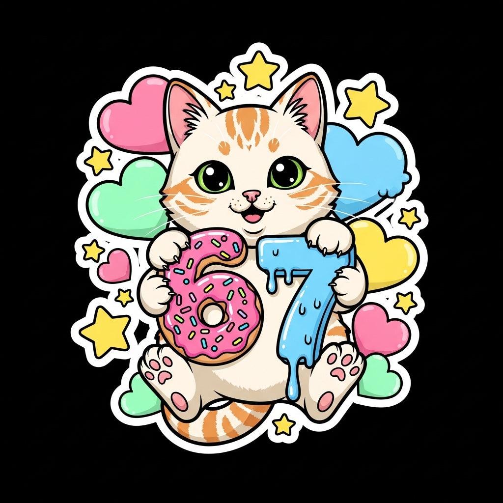 Cute Kitten Donut Ice Cream Mug