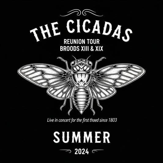 2024 Cicada Reunion Tour Tee | Broods XIII & XIX Vintage Design - Design