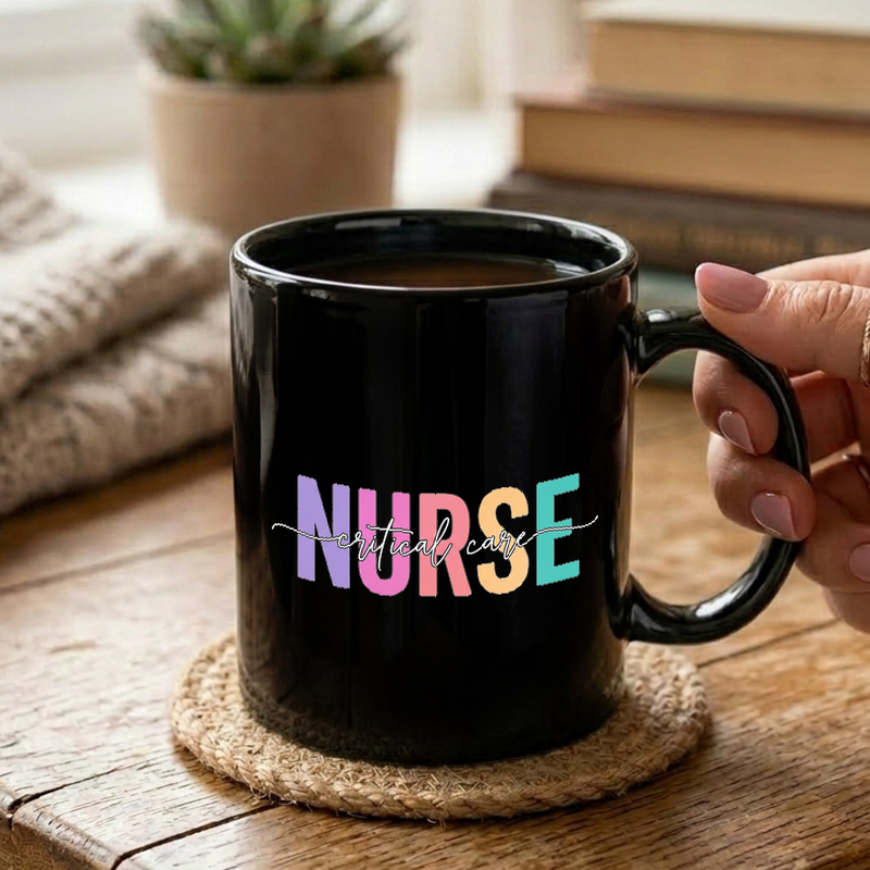 Pastel Nurse Typography Mug