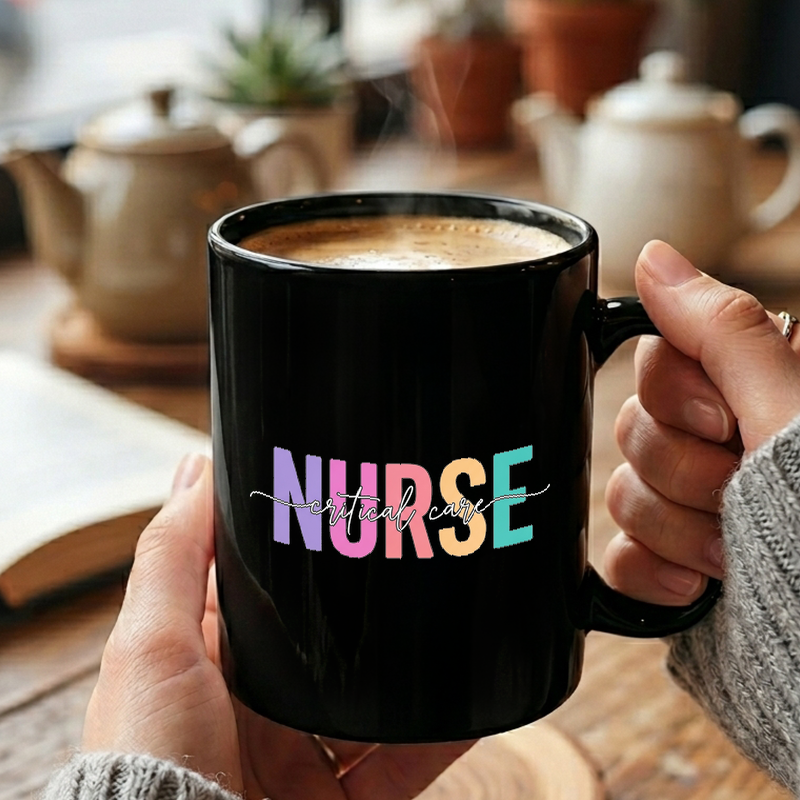 Pastel Nurse Typography Mug