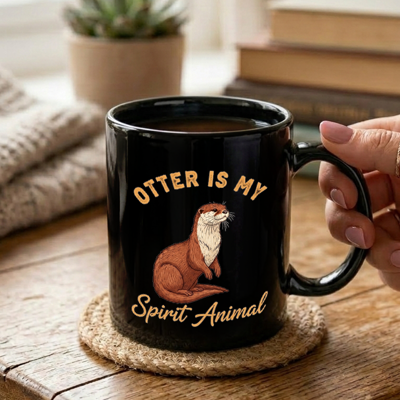 Otter Spirit Animal Art Mug