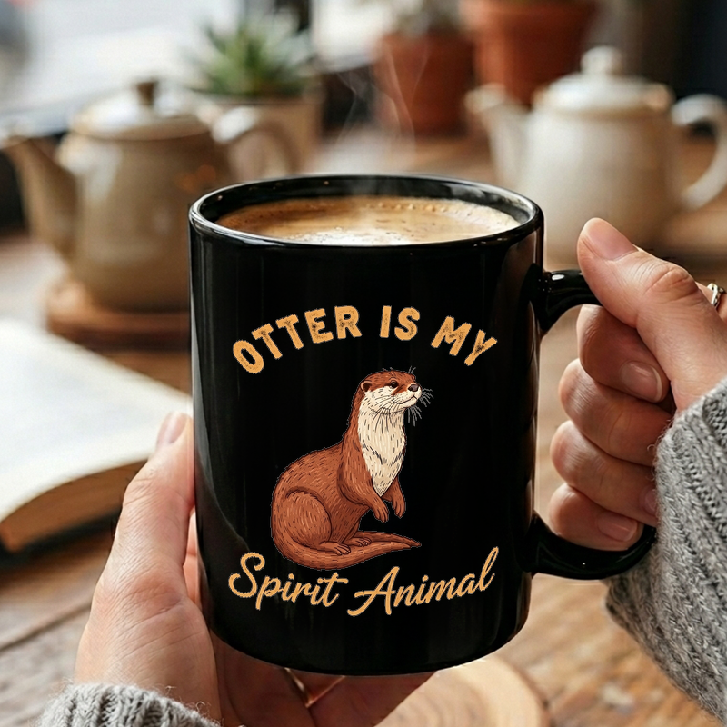 Otter Spirit Animal Art Mug