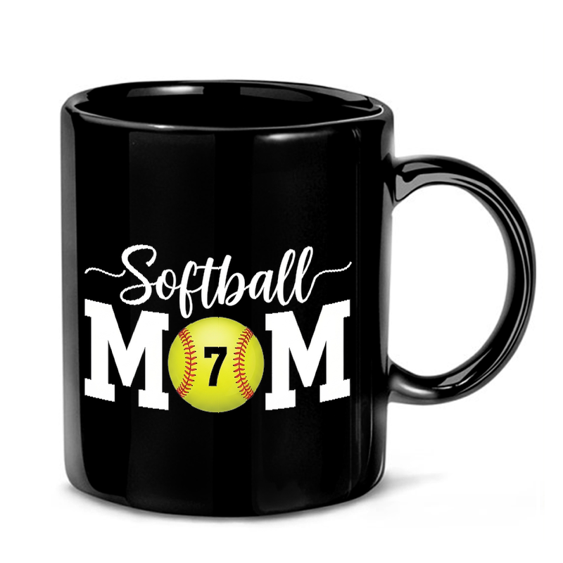 Softball Mom Number Seven Mug