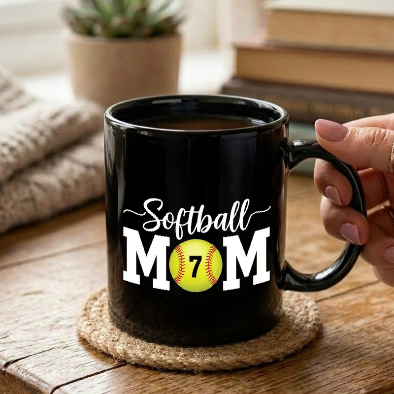 Softball Mom Number Seven Mug
