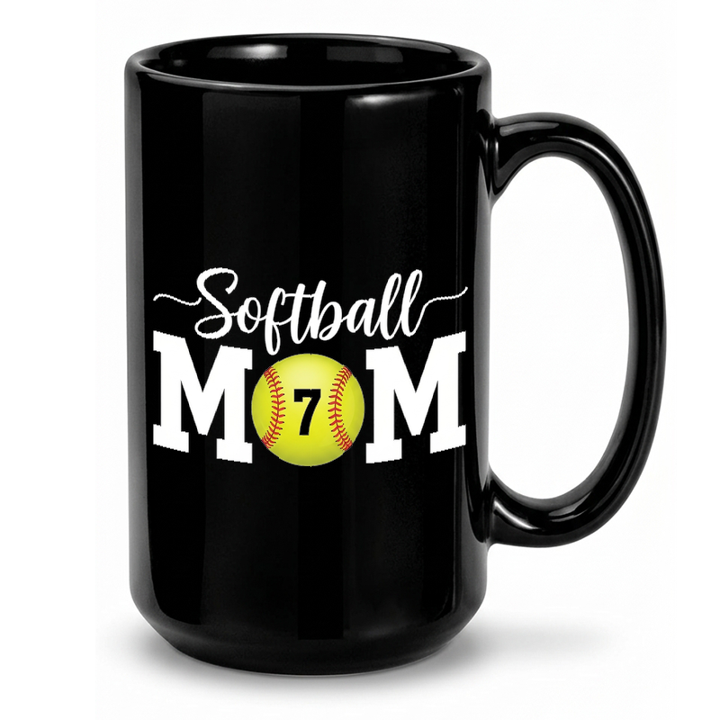Softball Mom Number Seven Mug
