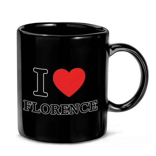 Florence Italy Heart Design Mug
