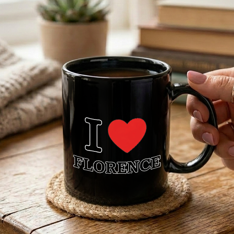 Florence Italy Heart Design Mug