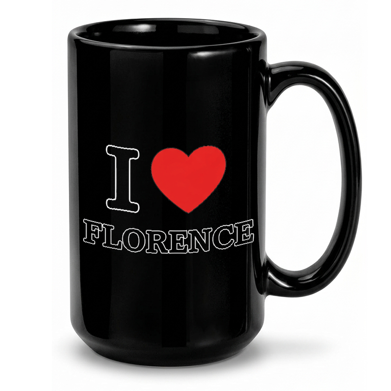 Florence Italy Heart Design Mug
