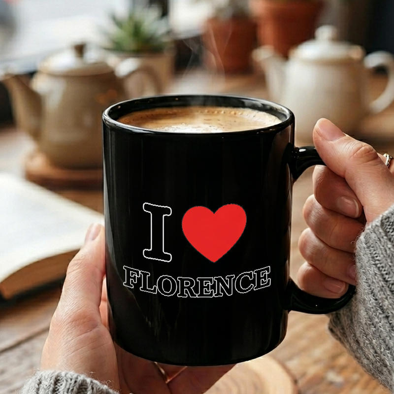 Florence Italy Heart Design Mug