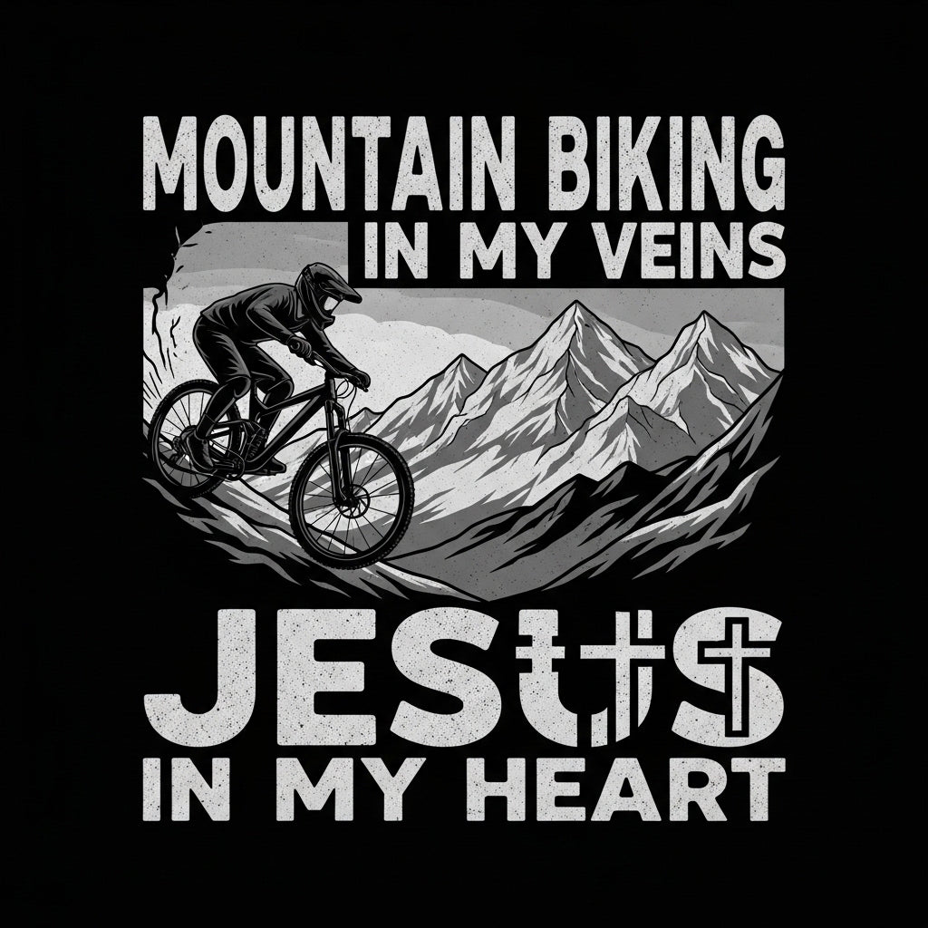 Mountain Biking Faith Graphic Mug