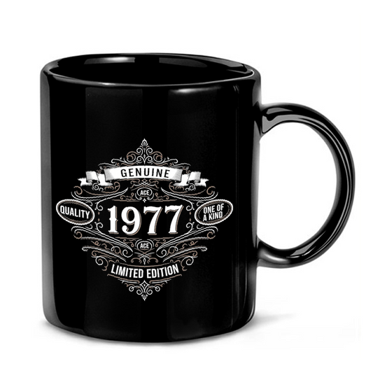 Vintage 1977 Birth Year Design Mug
