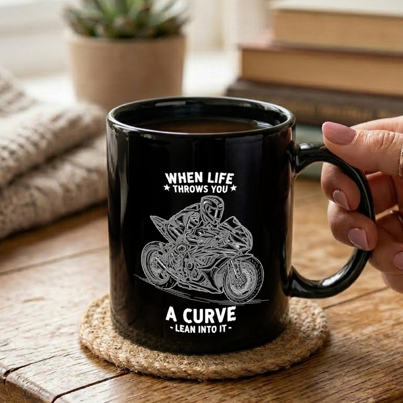 Motorcycle Lean Into Life Mug