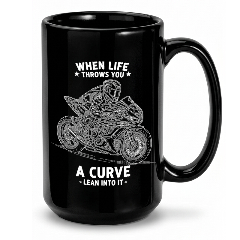 Motorcycle Lean Into Life Mug