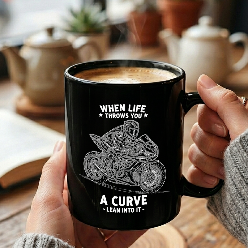 Motorcycle Lean Into Life Mug