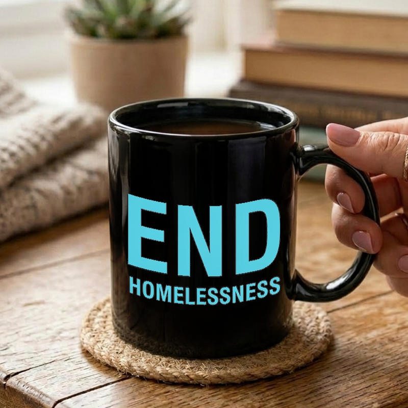 End Homelessness Typography Mug