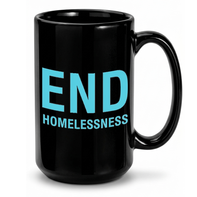 End Homelessness Typography Mug
