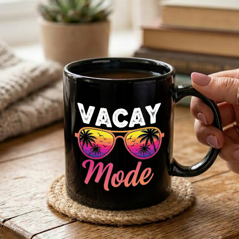 Vacay Mode Sunset Glasses Mug