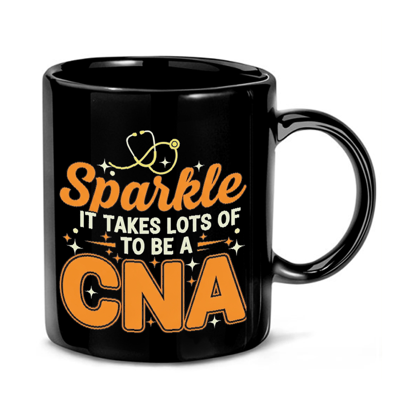 CNA Sparkle Text Design Mug