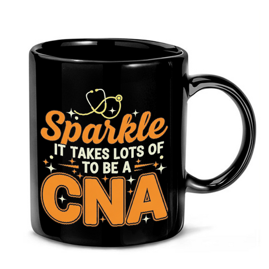 CNA Sparkle Text Design Mug