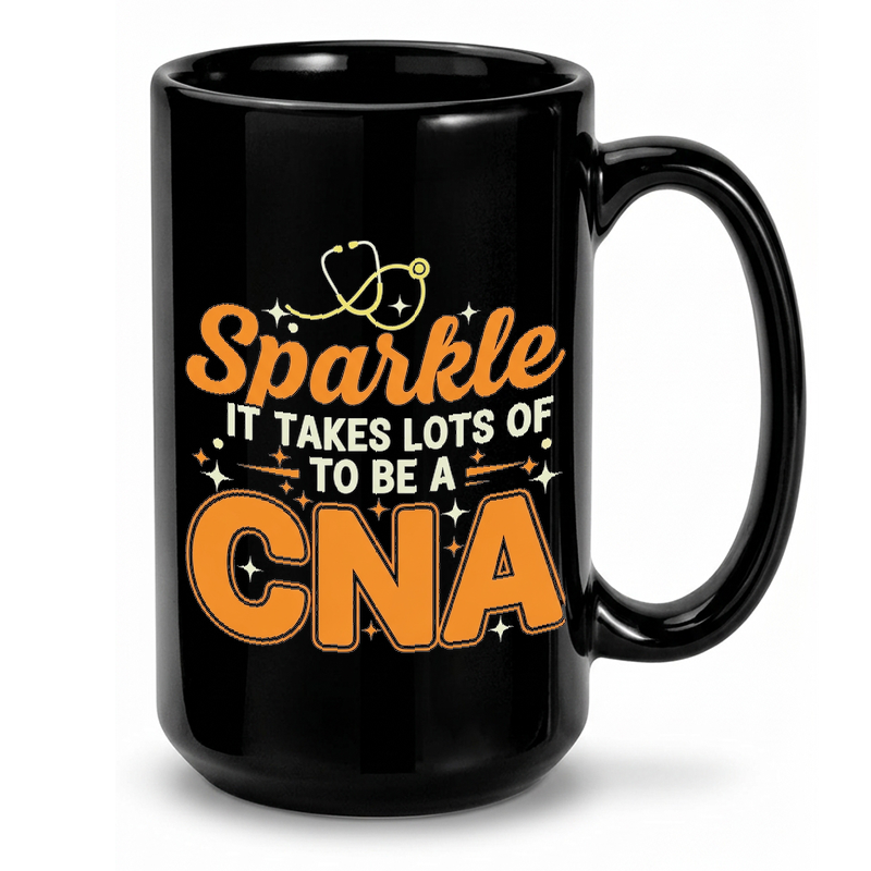 CNA Sparkle Text Design Mug