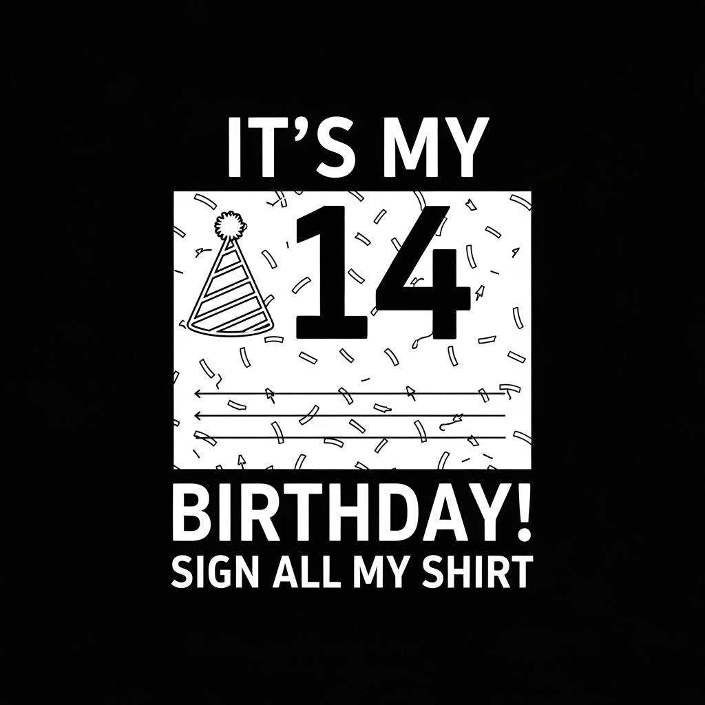Fourteen Birthday Signature Mug