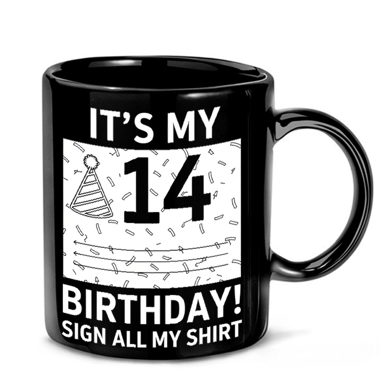 Fourteen Birthday Signature Mug